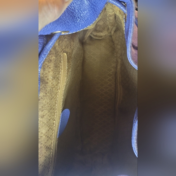 Gucci Bamboo Leather Suede Backpack - Periwinkle Color 💜💙 EUC - Picture 13 of 16